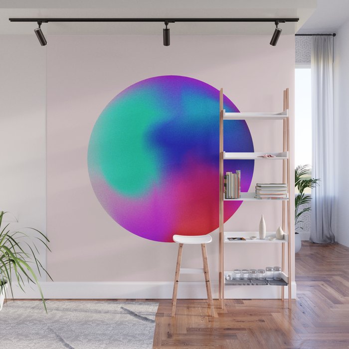 Pink And Purple Gradient Sphere Wall Mural Gallery Image 1