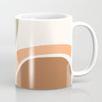 Abstract Shapes 55.2 in Sage Green and Terracotta (Rainbow Abstraction) Coffee Mug Gallery Image 1