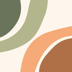 Abstract Shapes 55.2 in Sage Green and Terracotta (Rainbow Abstraction) Coffee Mug Gallery Image 2