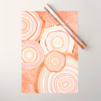 Coral Agate Abstract Wrapping Paper Gallery Image 1