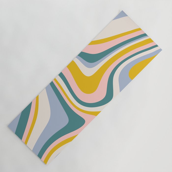 Abstract Wavy Stripes LXII Yoga Mat Gallery Image 1