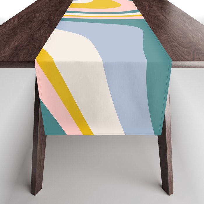 Abstract Wavy Stripes LXII Table Runner Gallery Image 1