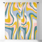 Abstract Wavy Stripes LXII Window Curtain Gallery Image 5