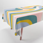 Abstract Wavy Stripes LXII Tablecloth Gallery Image 1