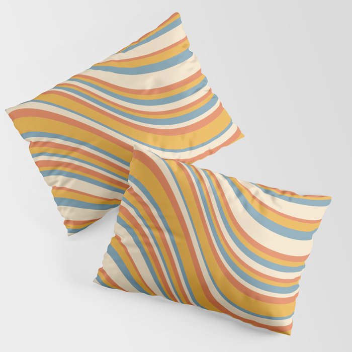 Wavy Stripes XX - Retro Summer Pillow Sham Gallery Image 3