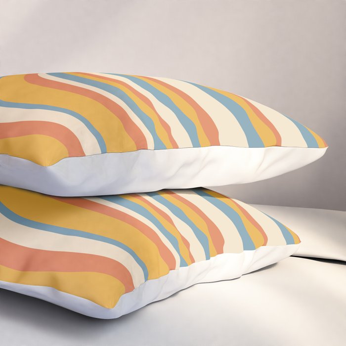 Wavy Stripes XX - Retro Summer Pillow Sham Gallery Image 3