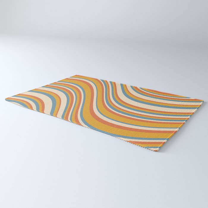 Wavy Stripes XX - Retro Summer Rug Gallery Image 3