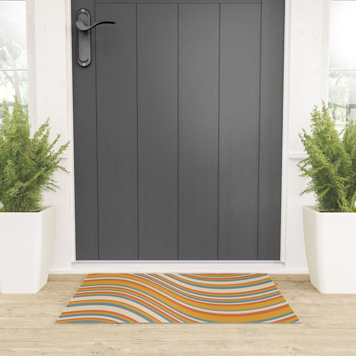 Wavy Stripes XX - Retro Summer Welcome Mat Gallery Image 3