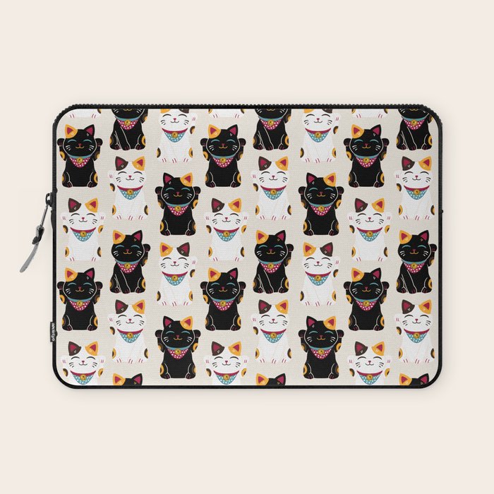 Maneki Neko - Lucky Cats Laptop Sleeve Gallery Image 1