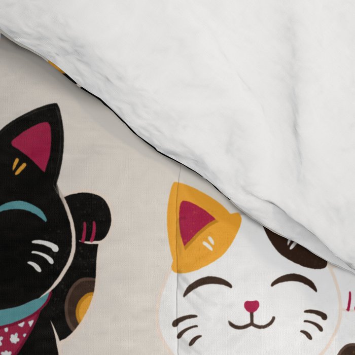 Maneki Neko - Lucky Cats Comforter Gallery Image 4