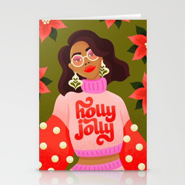 Holly Jolly Holiday Sweater Stationery Card Gallery Image 1