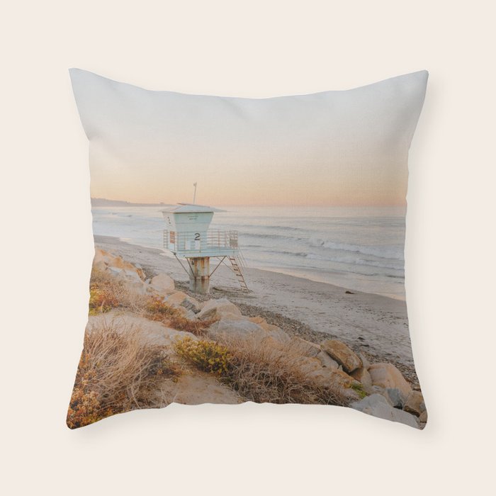 no lifeguard lxix / san diego, california Throw Pillow Gallery Image 6