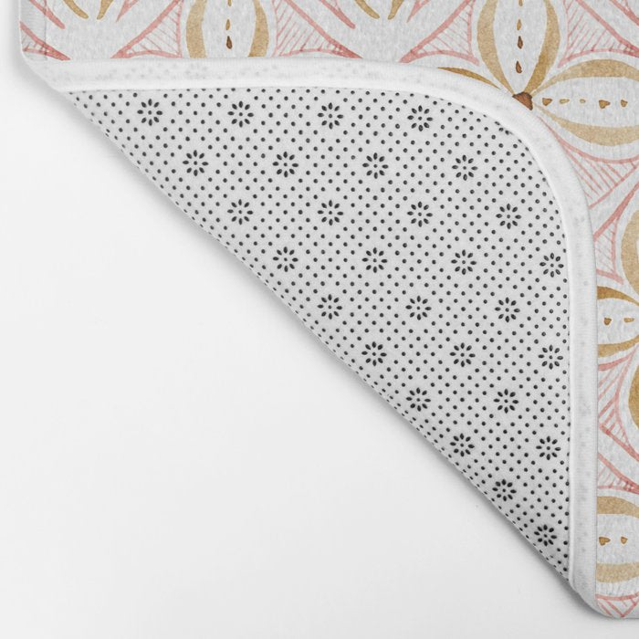 Rose Gold Watercolor Tile Bath Mat Gallery Image 2