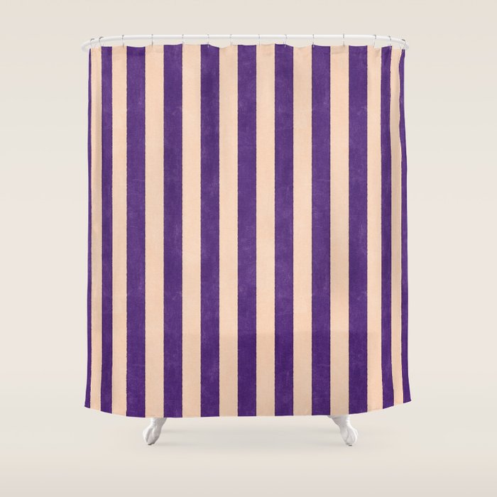 STRIPES 001 H - Fig Shower Curtain Gallery Image 1