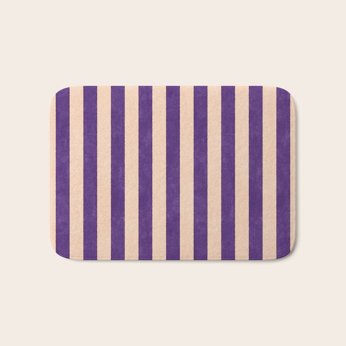 STRIPES 001 H - Fig Bath Mat Gallery Image 1