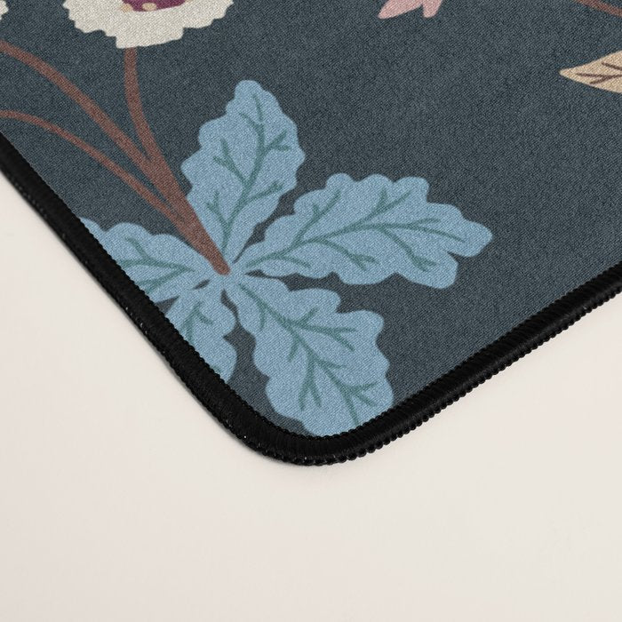Romantic Botanica - Tapestry Bouquet in Navy Desk Mat Gallery Image 4