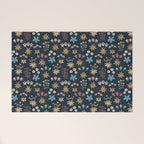 Romantic Botanica - Tapestry Bouquet in Navy Welcome Mat Gallery Image 1