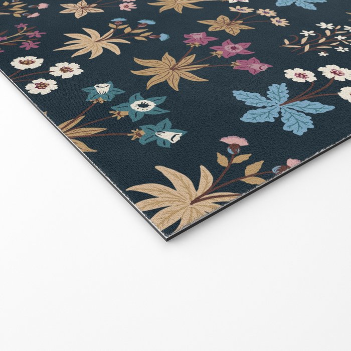 Romantic Botanica - Tapestry Bouquet in Navy Welcome Mat Gallery Image 2
