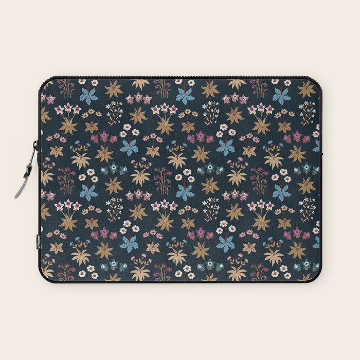 Romantic Botanica - Tapestry Bouquet in Navy Laptop Sleeve Gallery Image 1