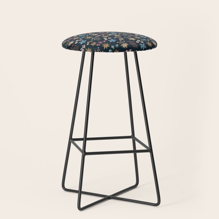 Romantic Botanica - Tapestry Bouquet in Navy Stool Gallery Image 1