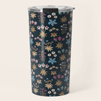 Romantic Botanica - Tapestry Bouquet in Navy Travel Mug Gallery Image 1