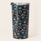Romantic Botanica - Tapestry Bouquet in Navy Travel Mug Gallery Image 3