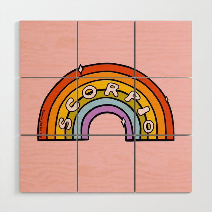 Scorpio Rainbow Wood Wall Art Gallery Image 1