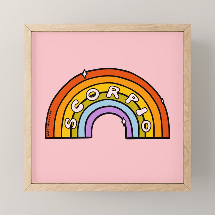 Scorpio Rainbow Mini Art Print Gallery Image 1