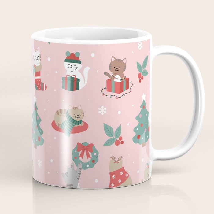 Christmas Festive Cute Holiday Kittens Coffee Mug Gallery Image 1