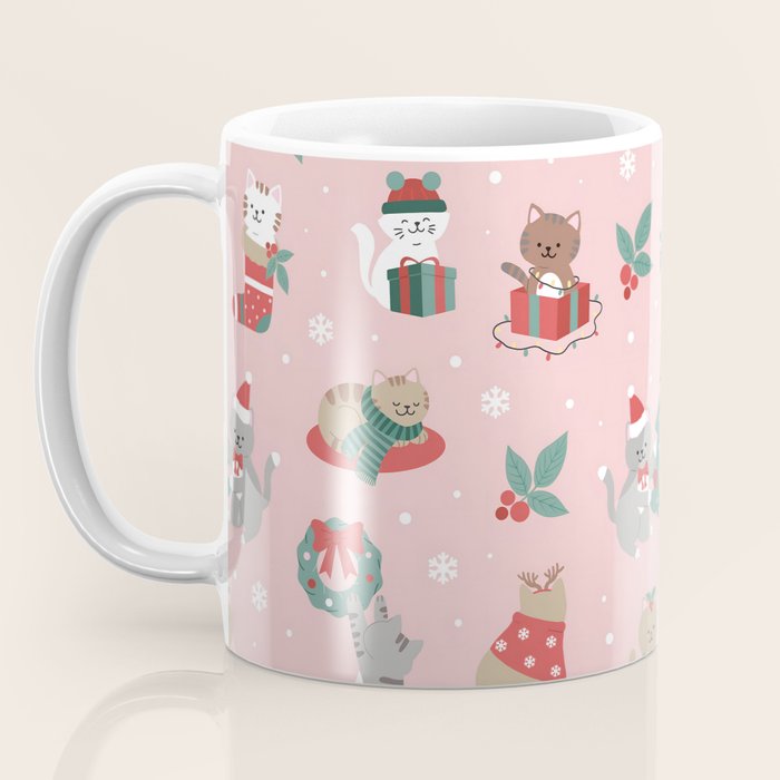 Christmas Festive Cute Holiday Kittens Coffee Mug Gallery Image 3