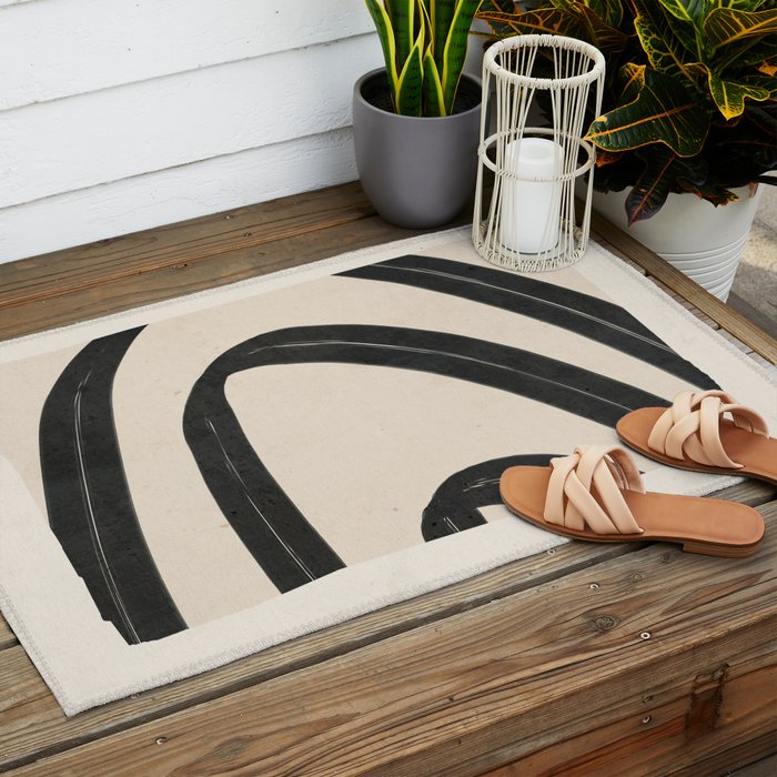 Minimal Abstract Art 17 Outdoor Rug Gallery Image 2