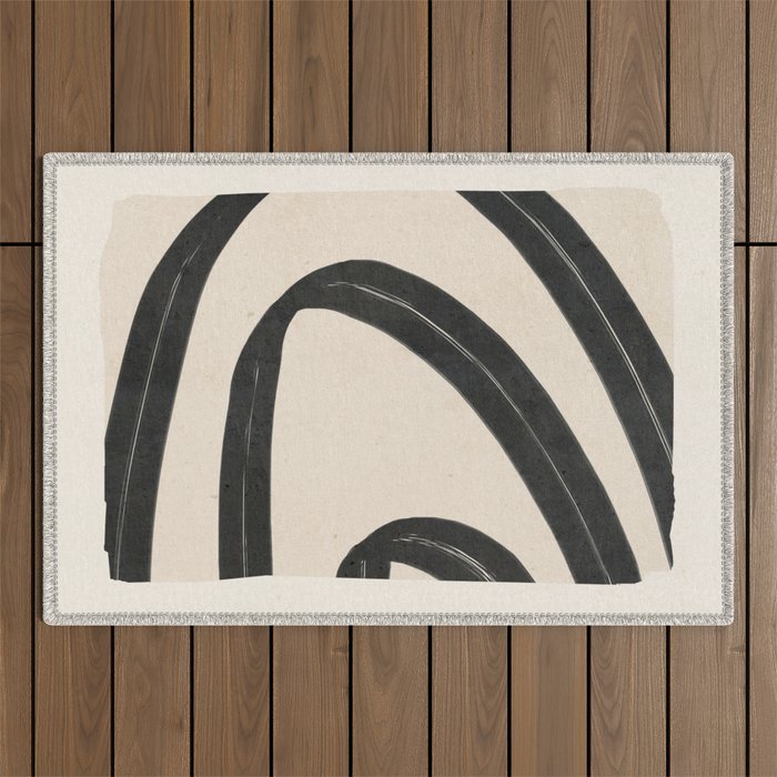 Minimal Abstract Art 17 Outdoor Rug Gallery Image 1