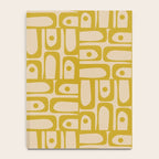 Mid Century Modern Piquet Abstract Multi Pattern in Mid Mod Mustard Yellow and Beige Notebook Gallery Image 4