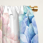Pink Blue Hydrangea Window Curtain Gallery Image 2
