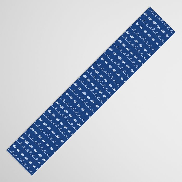 Abstract Cookie Pattern Doodle in Navy & Sky Blue Table Runner Gallery Image 3