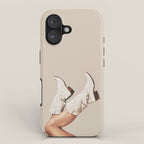 These Boots - Neutral Glitter II / Beige iPhone Case Gallery Image 1