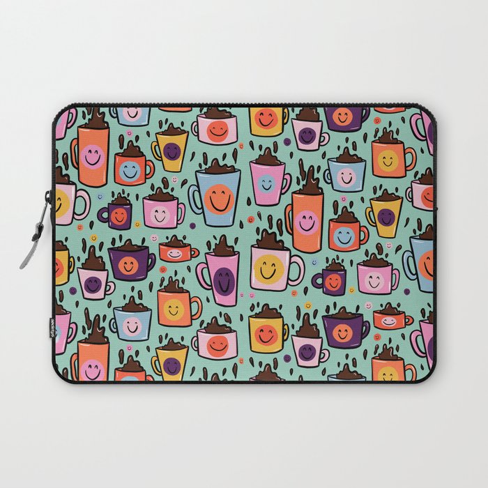 Smiley Coffee Laptop Sleeve Gallery Image 1