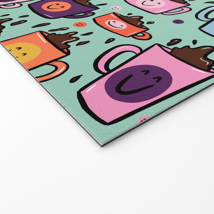 Smiley Coffee Welcome Mat Gallery Image 2