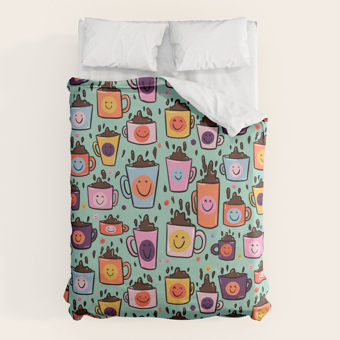 Smiley Coffee Duvet Cover Gallery Image 6