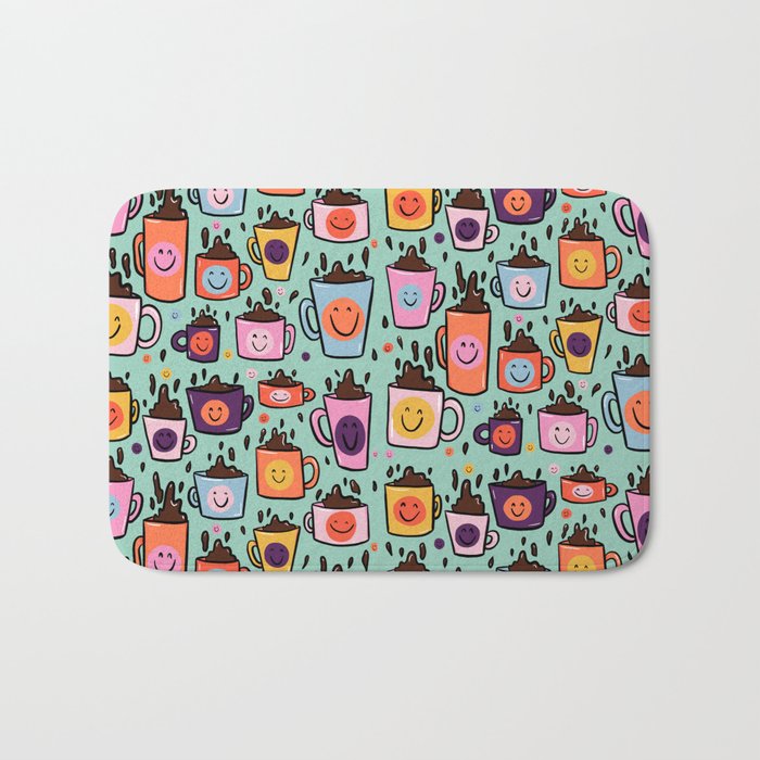 Smiley Coffee Bath Mat Gallery Image 1