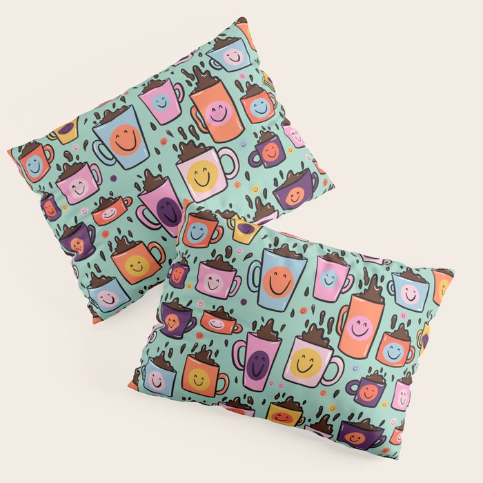 Smiley Coffee Pillow Sham Gallery Image 3