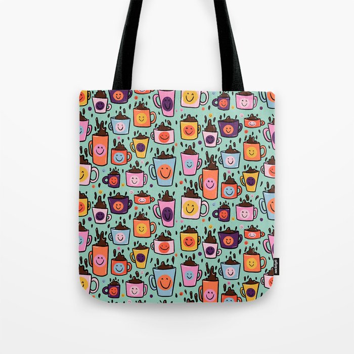 Smiley Coffee Tote Bag Gallery Image 1