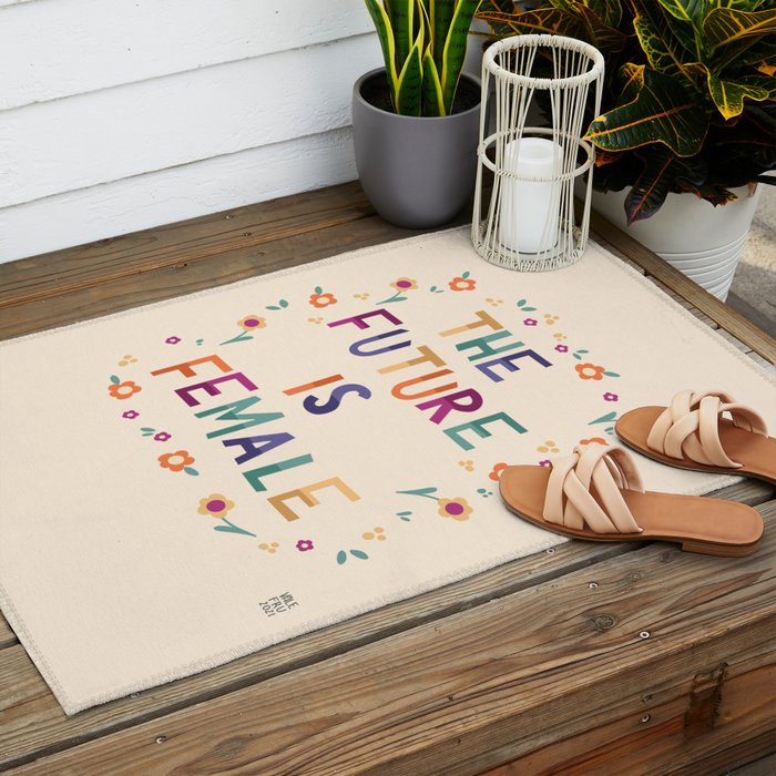 The future is female Outdoor Rug Gallery Image 2