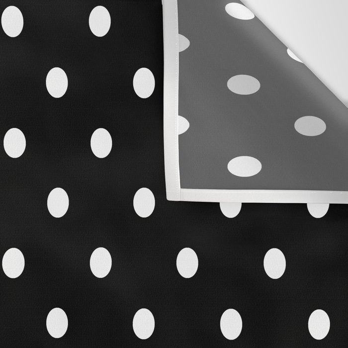 Licorice Black with White Polka Dots Wall Tapestry Gallery Image 3