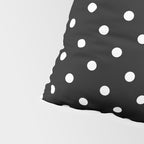 Licorice Black with White Polka Dots Pillow Sham Gallery Image 4