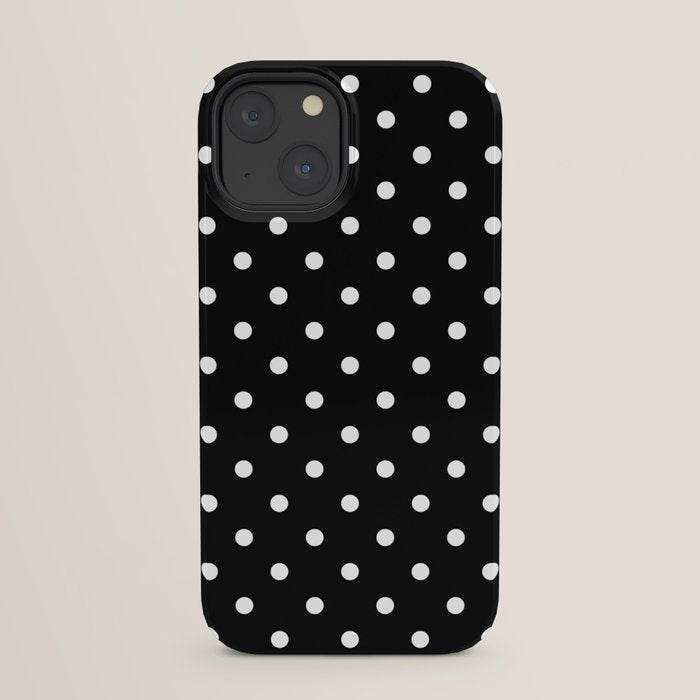Licorice Black with White Polka Dots iPhone Case Gallery Image 29