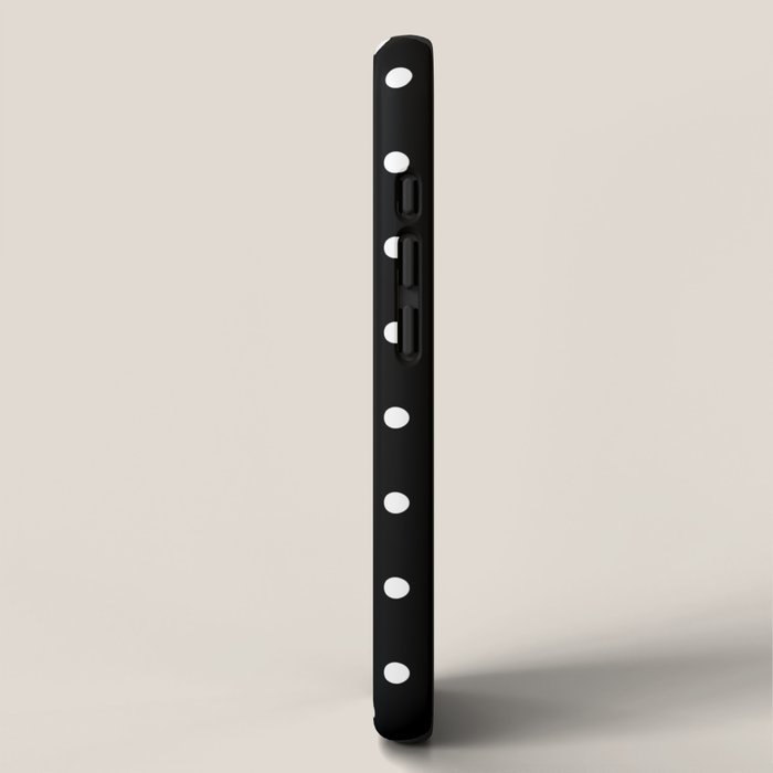 Licorice Black with White Polka Dots iPhone Case Gallery Image 2