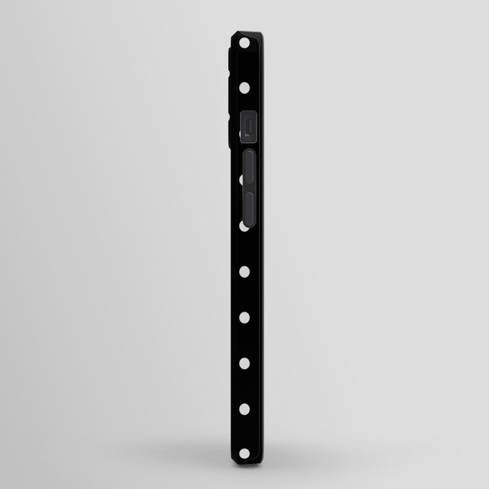Licorice Black with White Polka Dots iPhone Case Gallery Image 2