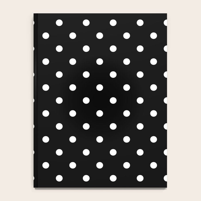 Licorice Black with White Polka Dots Notebook Gallery Image 4
