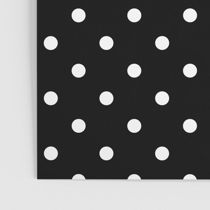 Licorice Black with White Polka Dots Poster Gallery Image 3